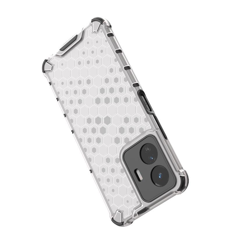 Vivo S18/V50 Clear Full-Cover Honeycomb Shockproof Phone Case