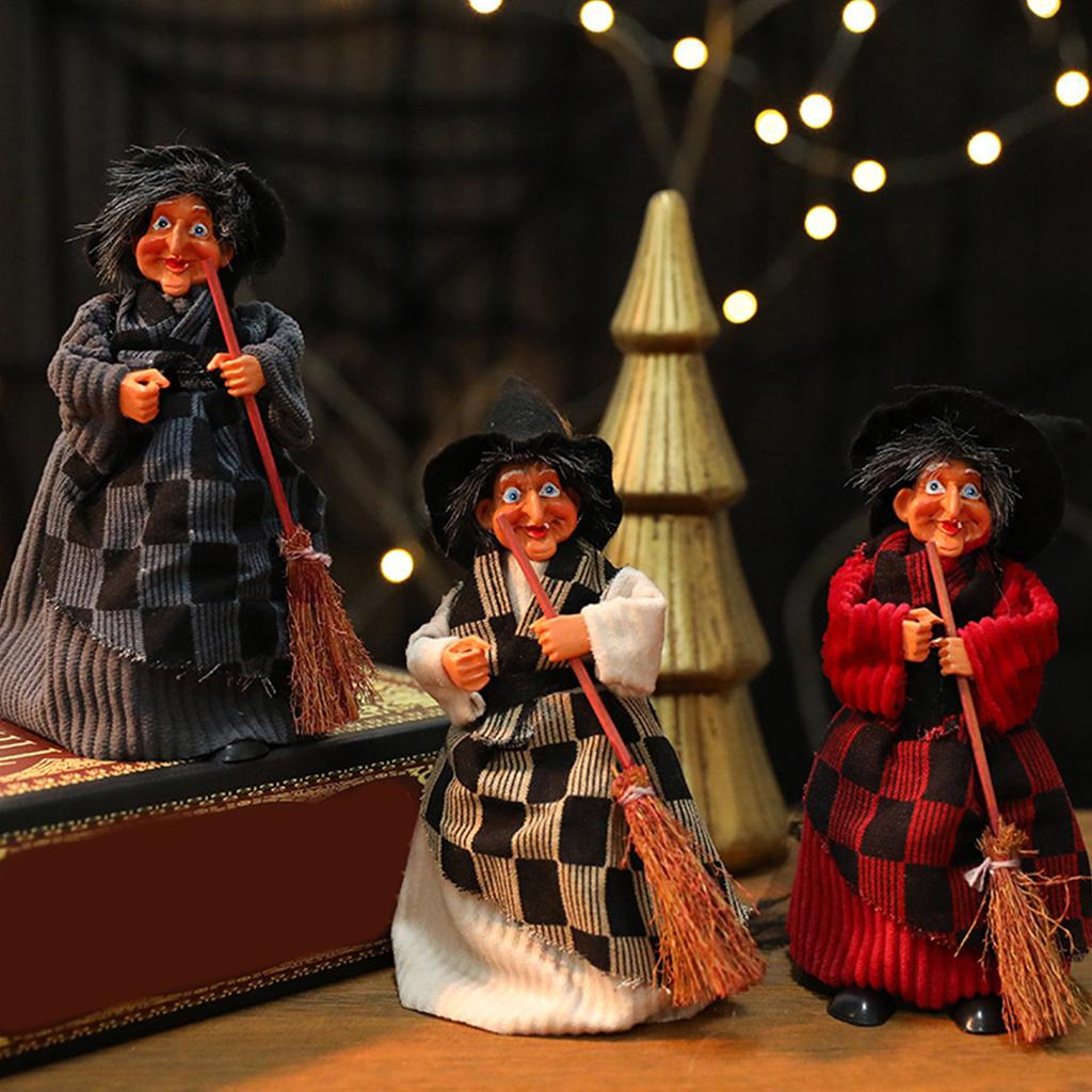 Vintage Halloween Witch Statue Plastic Durable Decor For Bar Home Party Indoor Outdoor Decoration