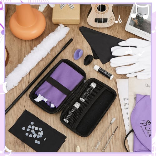 Vesici Flute Cleaning Kit, Flute Accessories, All-in-One Flute Cleaner Kit, Maintenance Kit, Care Kit, Includes Flute Cleaning Brush, Flute Cleaning R