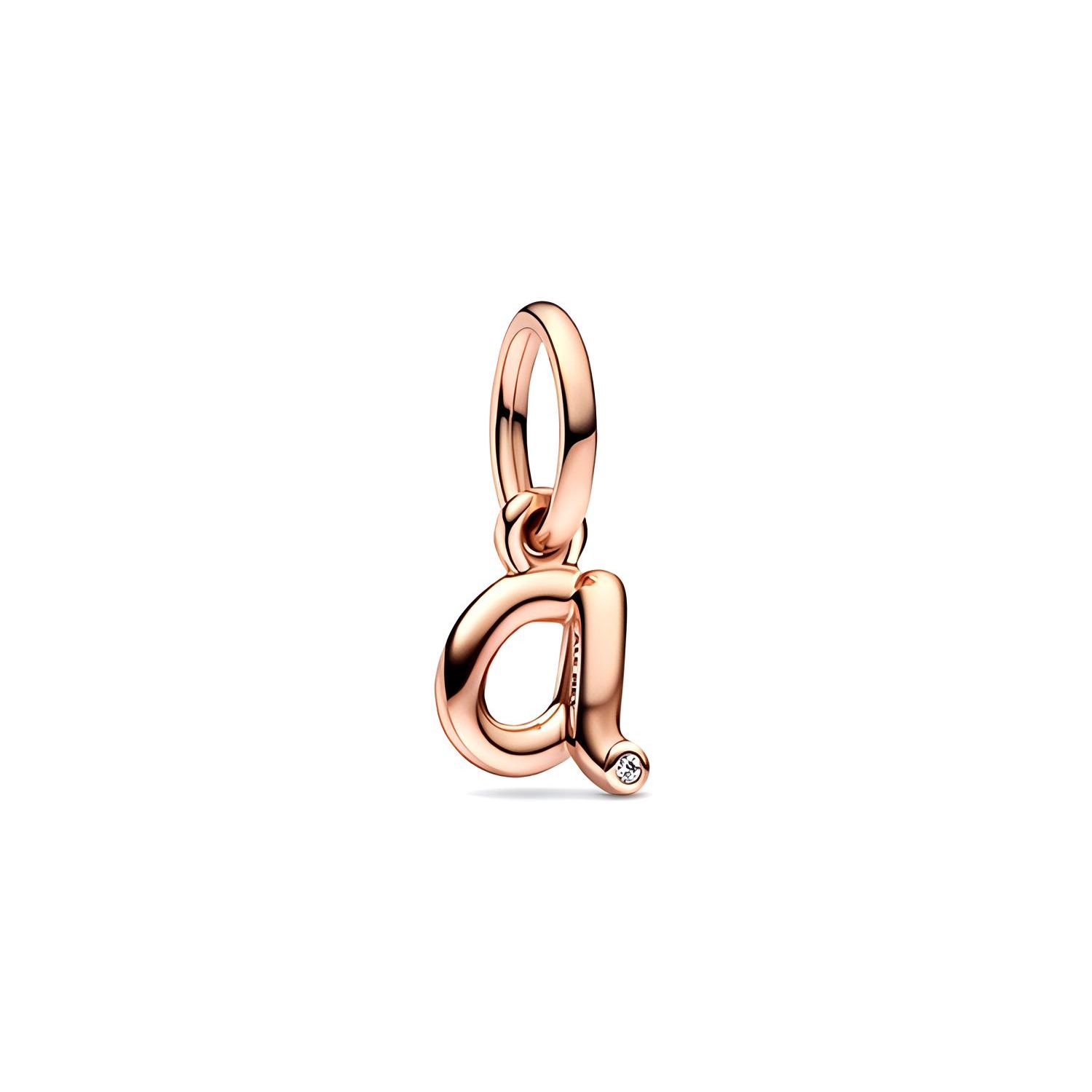 Pandora Fashion Trend Versatile Exquisite Letter Pendant Women jewelry 782531C01 Rose Gold,F