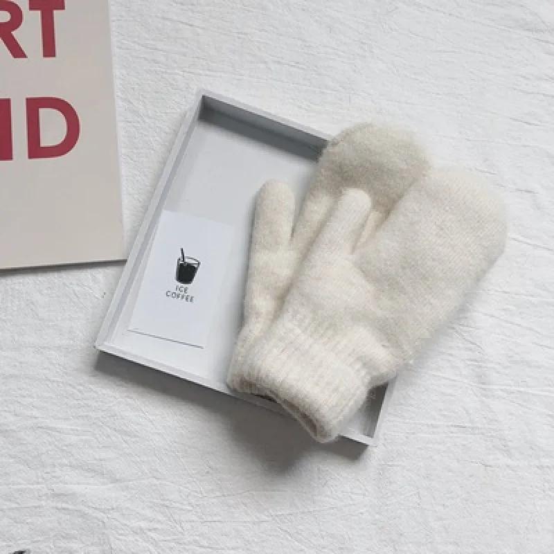 Women's Winter Warm Plus Fleece Lined Elastic Soft Full-Finger Gloves CuteStyle