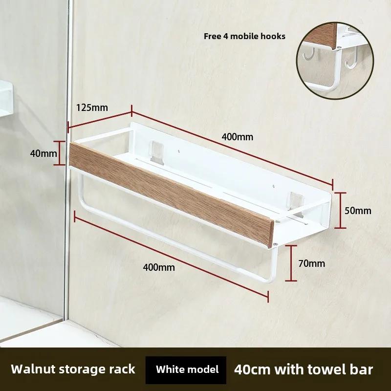 Černé rohové police do koupelny Kuchyňská nástěnná police Stojan na šampony do sprchy Koupelnové doplňky 40-60 cm