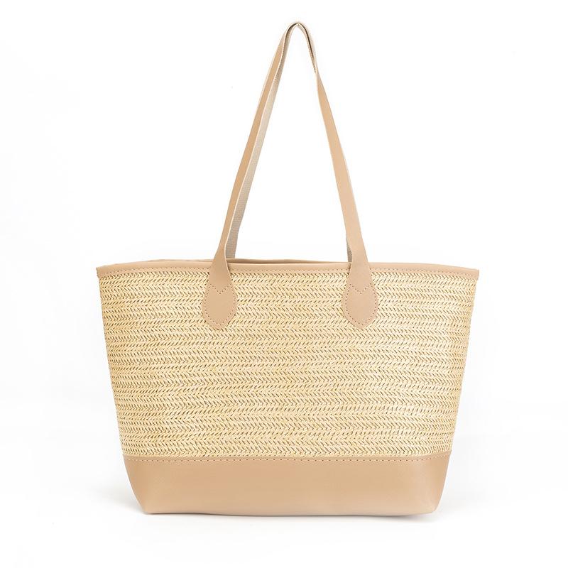 Woven Tote Handbag Tote Handbag Shopping Bag Mommy Bag Large Capacity Handbag Straw Woven Bag