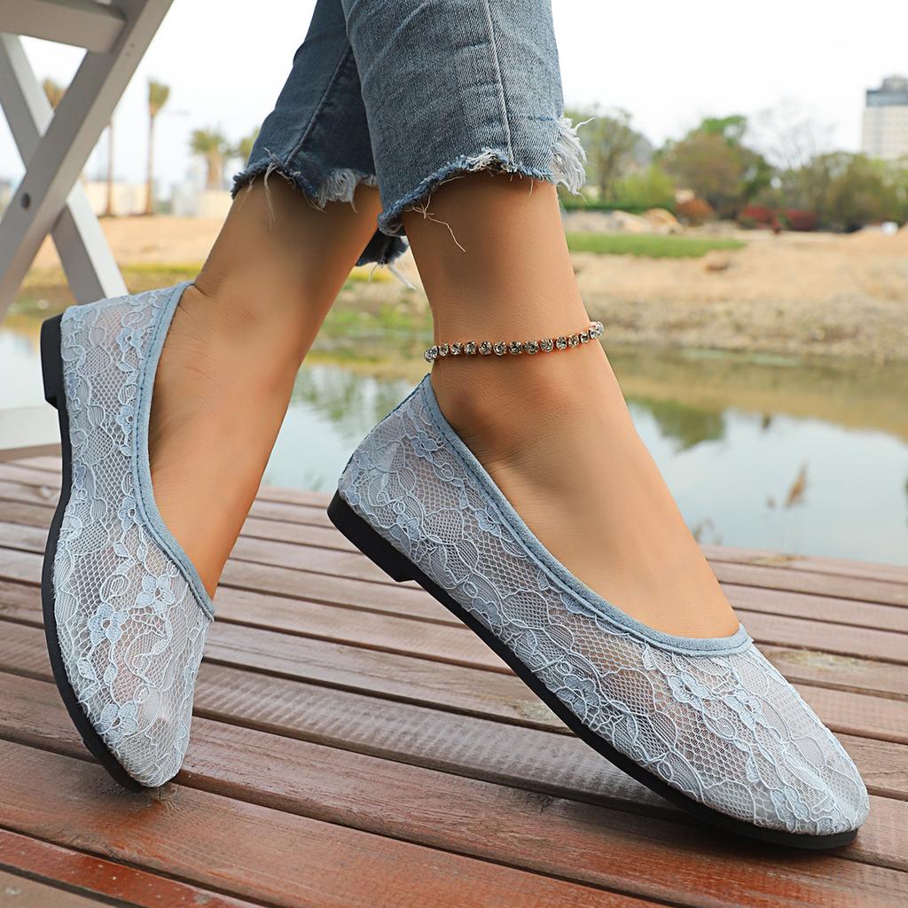 Fashion Trend Women Sandals 2025 New Embroidered Round Toe Shoes Solid Color Flat Comfortable Women Shoes Fashion Walking Sexy Sandals
