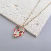 Delicate Glass Pendant Charm Choker Necklace Elegant Collar Chain Fashionable Neckwear Gift Jewelry for Girls Lady