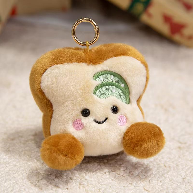 Smiling Series Keychain Plush Vegetable Toy, Cute Fruit Bag Charm Plush Toy Keyring, Soft and Cuddly Little Gift