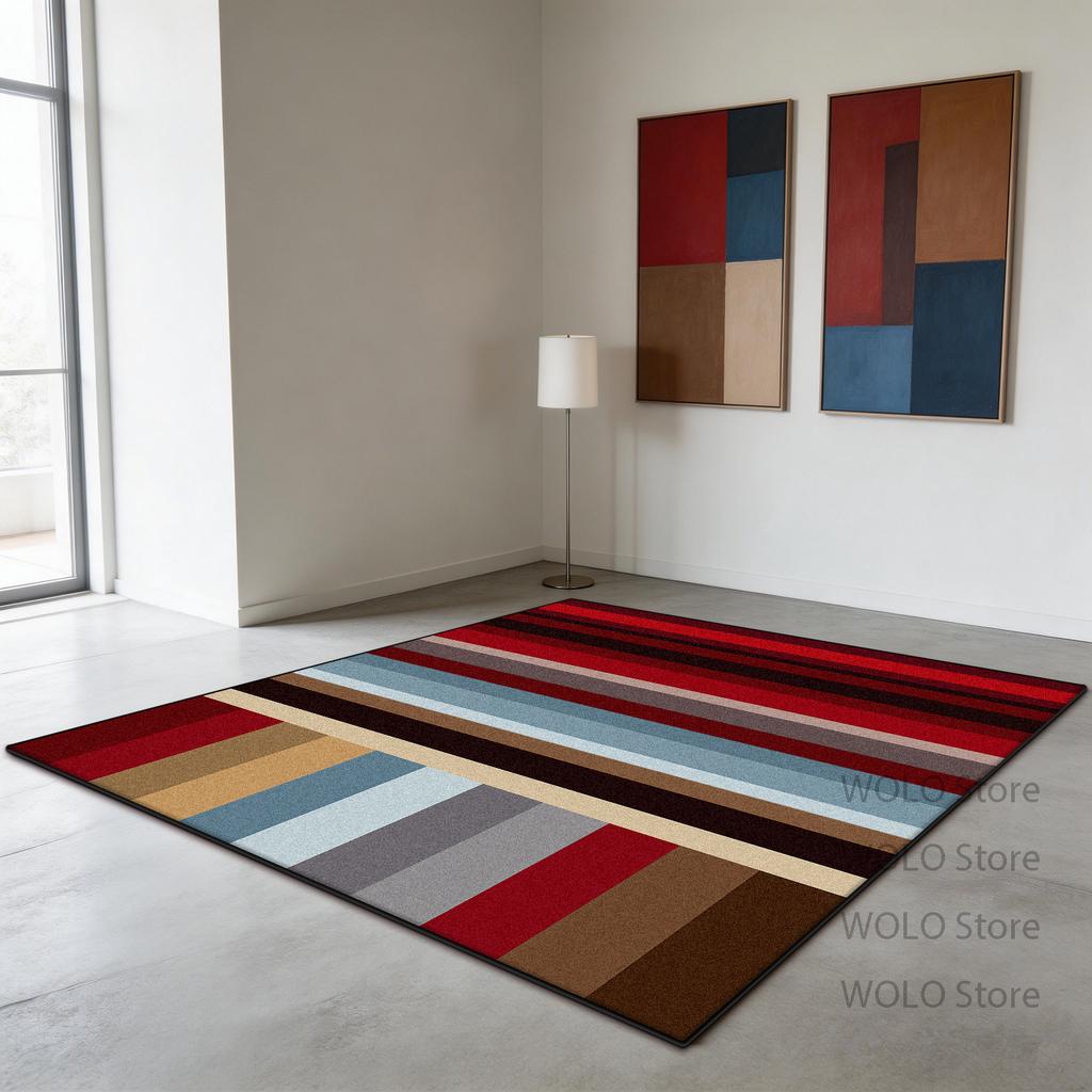 Geometric Modern Carpet Bedroom Decoration Sofa Side Rugs Living Room Easy Cleaning Antiskid Customizable Study Floor Mat Lounge