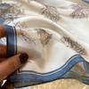 New Silk Silk Scarf Women's Spring Fashion Elegant Peony Plain Crepe Satin Silk Scarf 100% Mulberry Silk Square Scarf 53 Silk Scarf