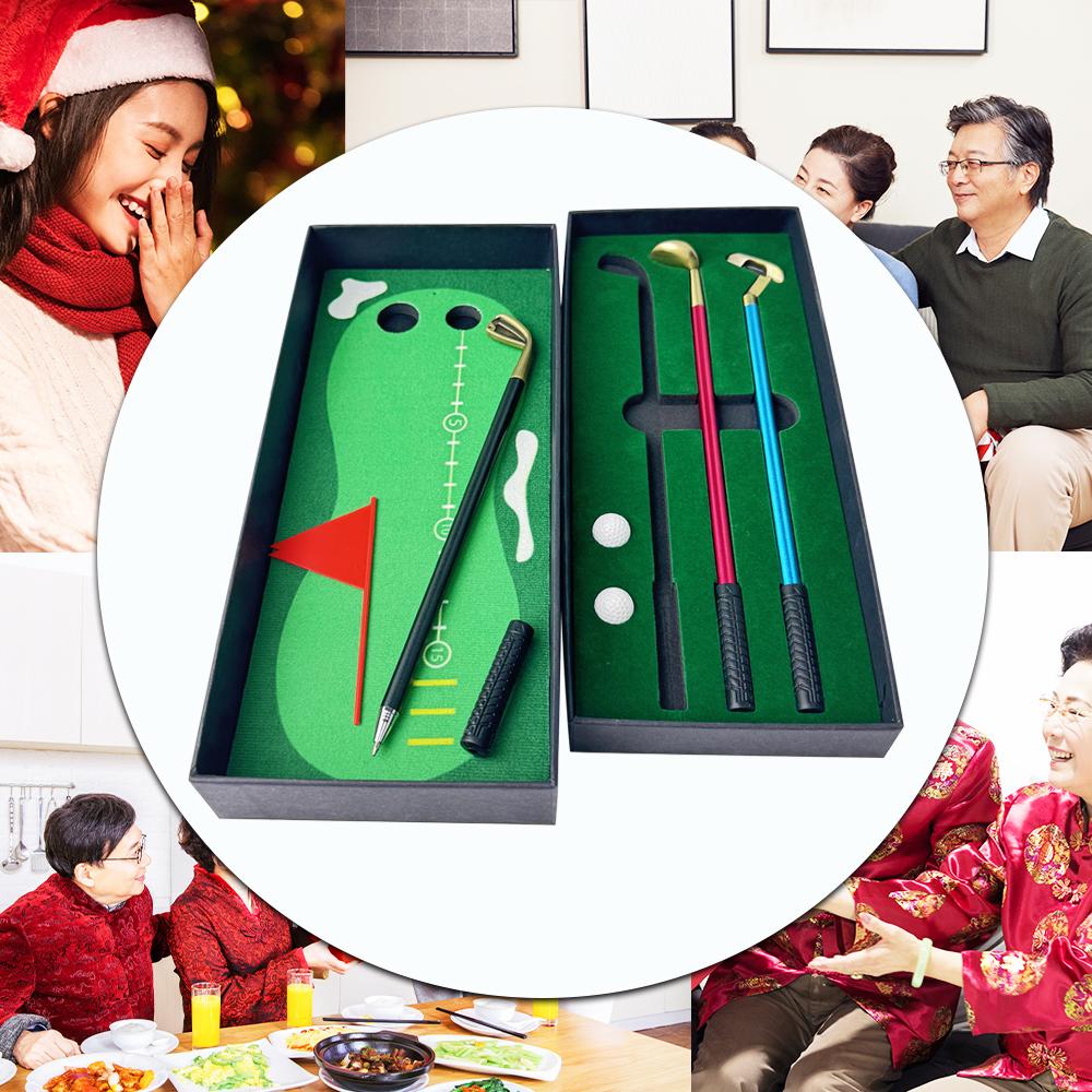 Creative Golf-Themed Gift Pen Set for Adults & Kids Mini Club Ballpoint Pen with Promotional Tabletop Game