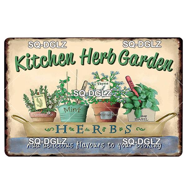 Placă de afiș din metal cu flori, placă de metal vintage, placă de tablă, decor de perete pentru hambar, cameră, bucătărie, garaj, pictură de fier