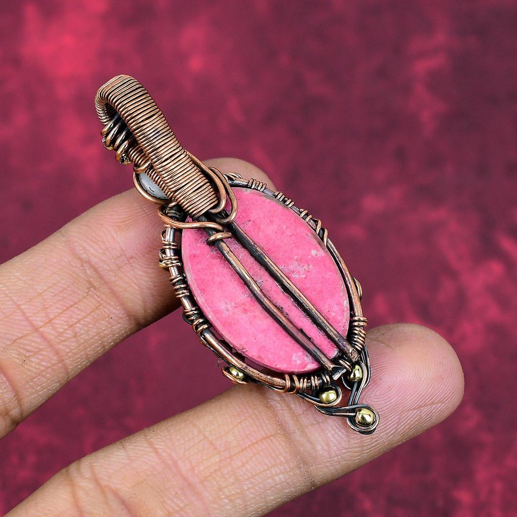 Tree of life thulite pendant copper wire wrapped pendant gemstone jewelry rainbow moonstone pendant handmade copper jewelry gifts for mother