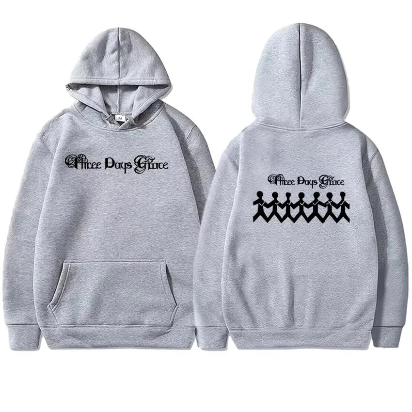 2025 New in Three Days of Grace Album Hoodie Double Sided Fleece Autumn Winter Pullover Men Women Long Sleeve Sweatshirt Unisex