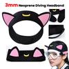 Katzenohren 3 mm Neopren Tauchstirnband Verstellbares Tauchhaarband Haarschutzband Neoprenanzughaube für Sporttauchen