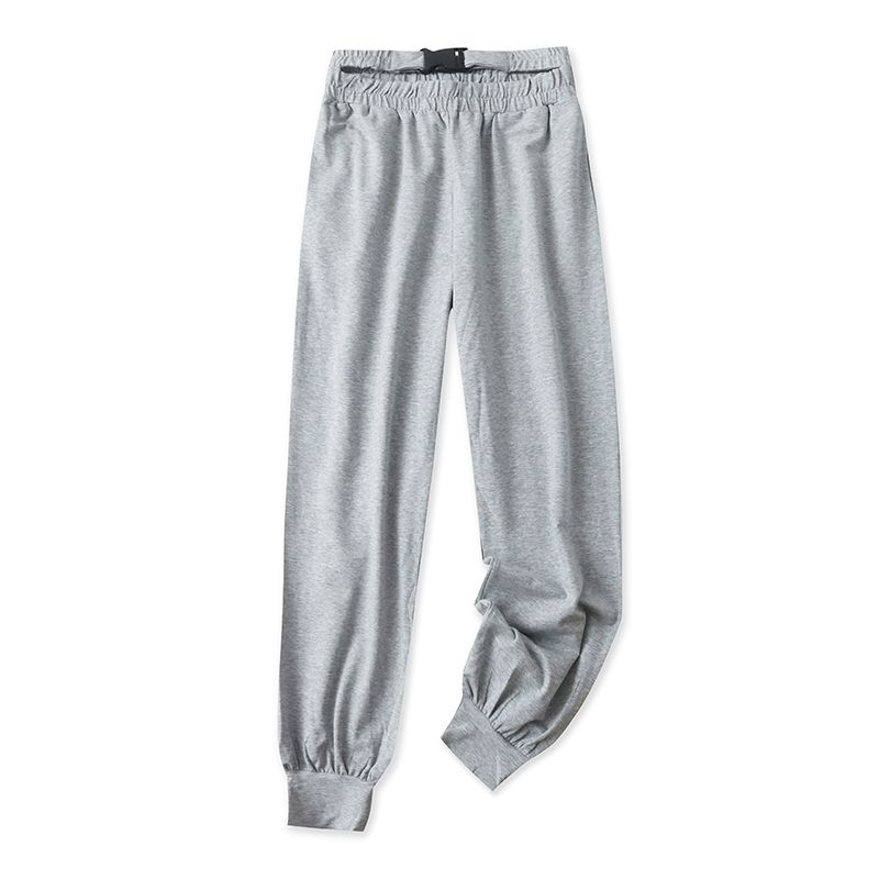 Drawstring Casual Pants Spring and Autumn New Foreign Trade Women's Clothing Fashion Casual Elastic Double Waist Drawstring Slimming Trousers 27837