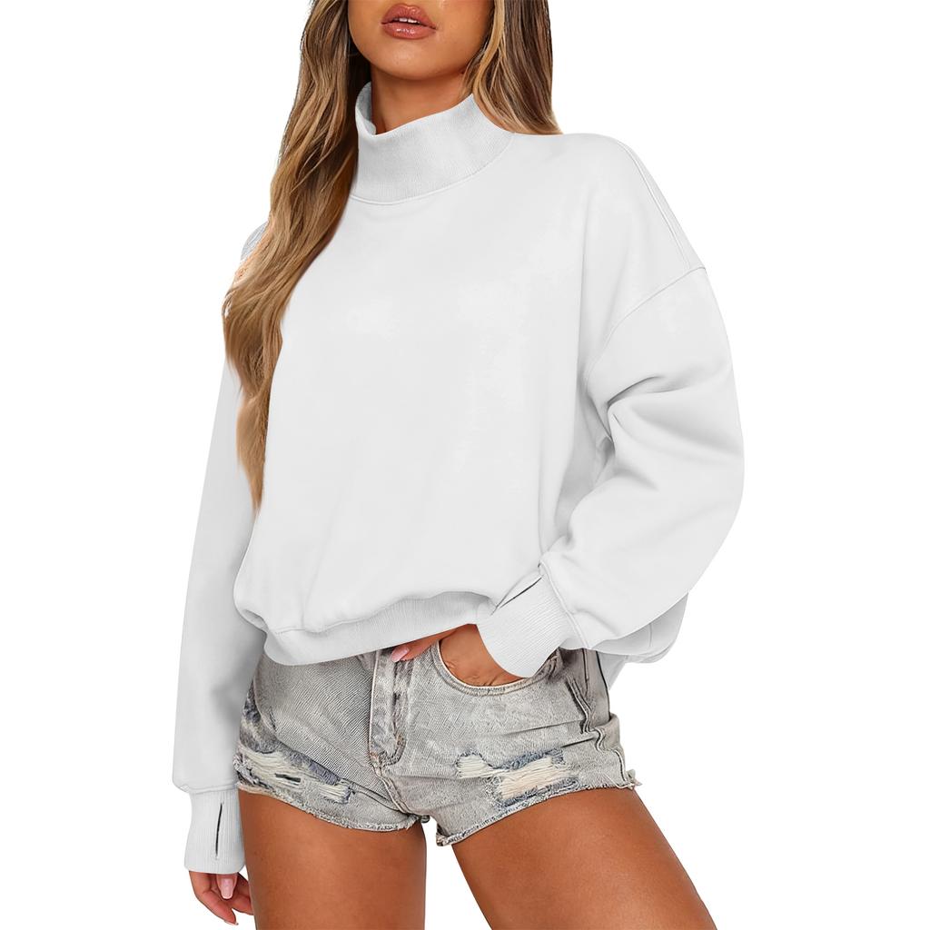 Damen Sweatshirt Langarm Lässig Bequem Locker Leicht Damen Sweatshirt