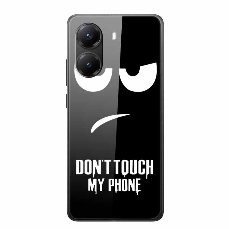 Glass Case for Poco X7 pro Luxury Phone Back Capa Lovely Case for PocoX7pro X 7 pro Hard Tempered Shield Animals Cartoon Cover