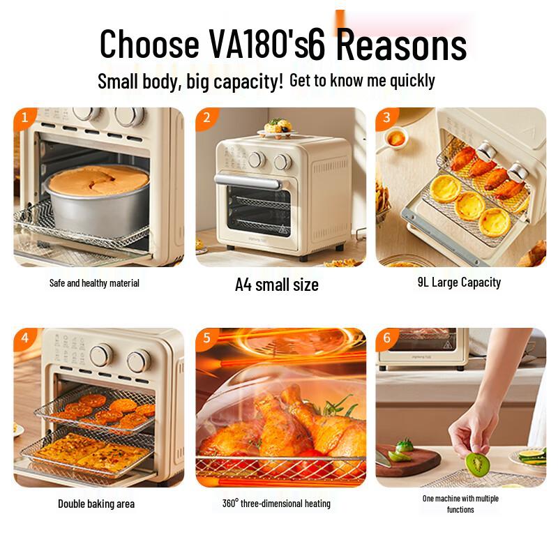 Joyoung 9L Air Fryer Electric Oven with Visible Window CN Plug (adapter Included)