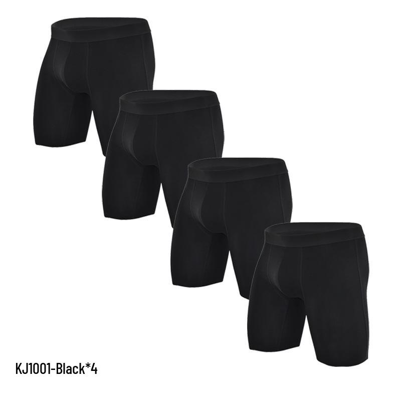 Men’s Sweat-Wicking Breathable Pure Cotton Boxer Briefs - Slim Fit Square Leg, Extended Length Underwear