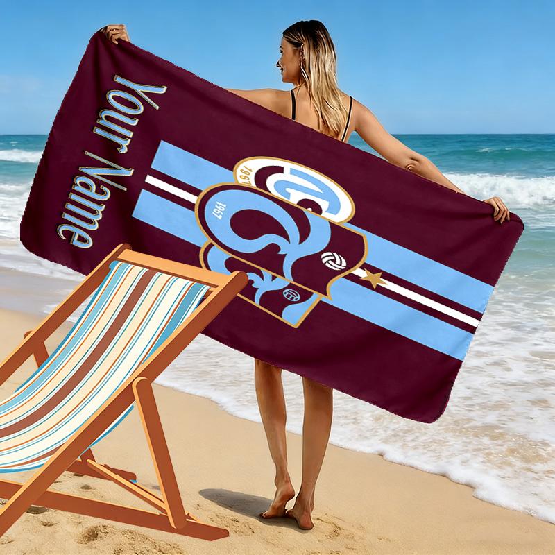 Custom Name Trabzonspor Print Beach Towel, Large Soft Quick Dry Towel for Beach Camping Swimming -HE142