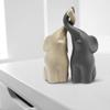 2 Sets of Animal Couple Elephant Ceramic Elephant Sculpture Simple   BookShelf Display