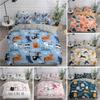 Juego de Ropa de Cama de Dibujos Animados Gatos Lindos Cómoda Funda Nórdica Funda de Almohada Juego de Cama Decoración Habitación Infantil Textiles para el Hogar