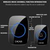 CACAZI Wireless Doorbell 110db Welcome Friend Smart Doorbell 300Meters Long Distance 36 Songs 4 Level Volumes Door Chimes