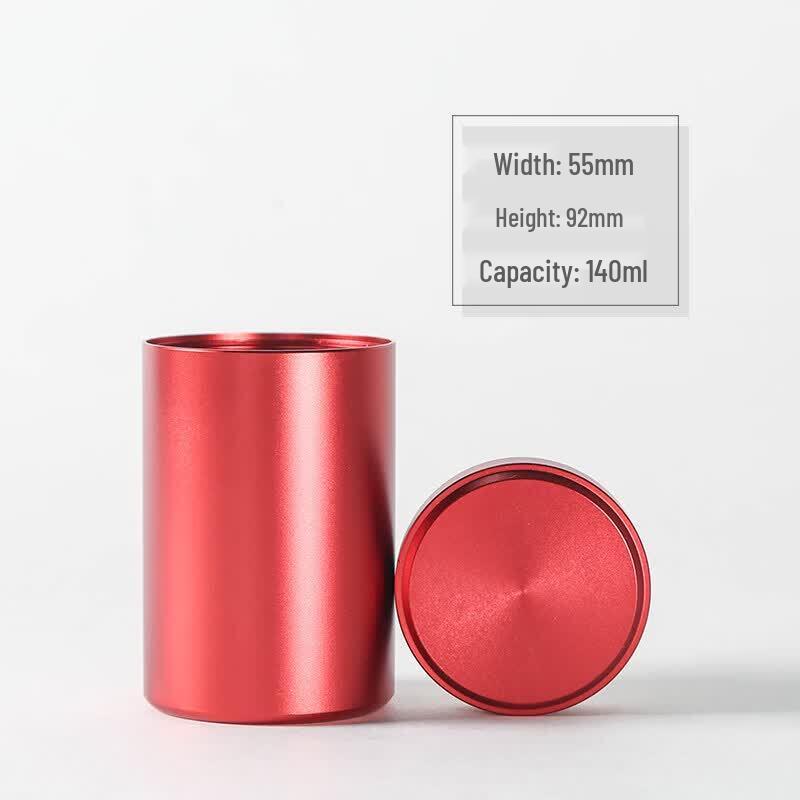 Mini Portable Sealed Aluminum Alloy Tea Caddy