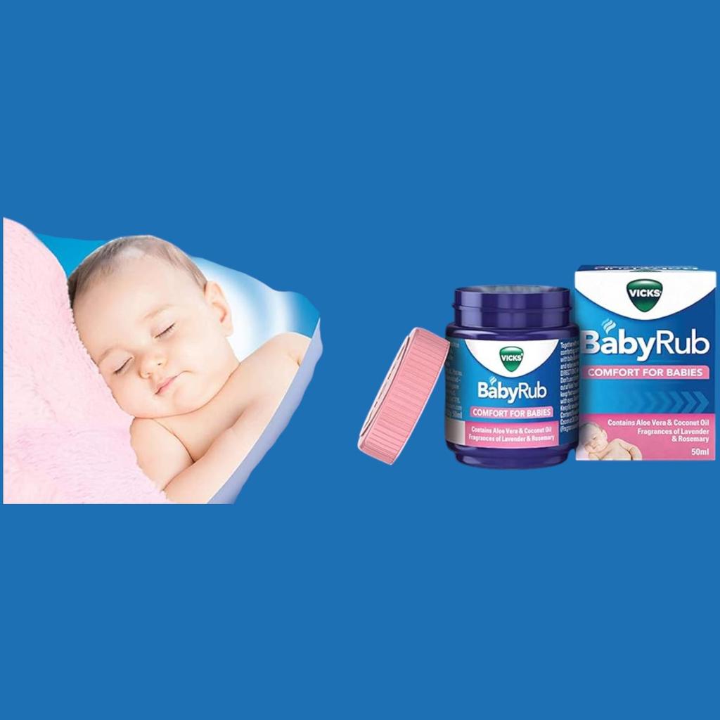 Vicks Babyrub 25 ml Baby Feuchtigkeitsspendender Beruhigender Einreib für Sanften Komfort und Entspannung Massagecreme 1er-Pack Pflege