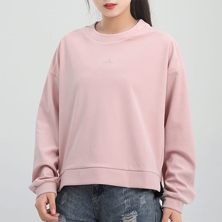 adidas Sweatshirts Women's Vibrant Pink Crew Neck Moderate Regular GM1462