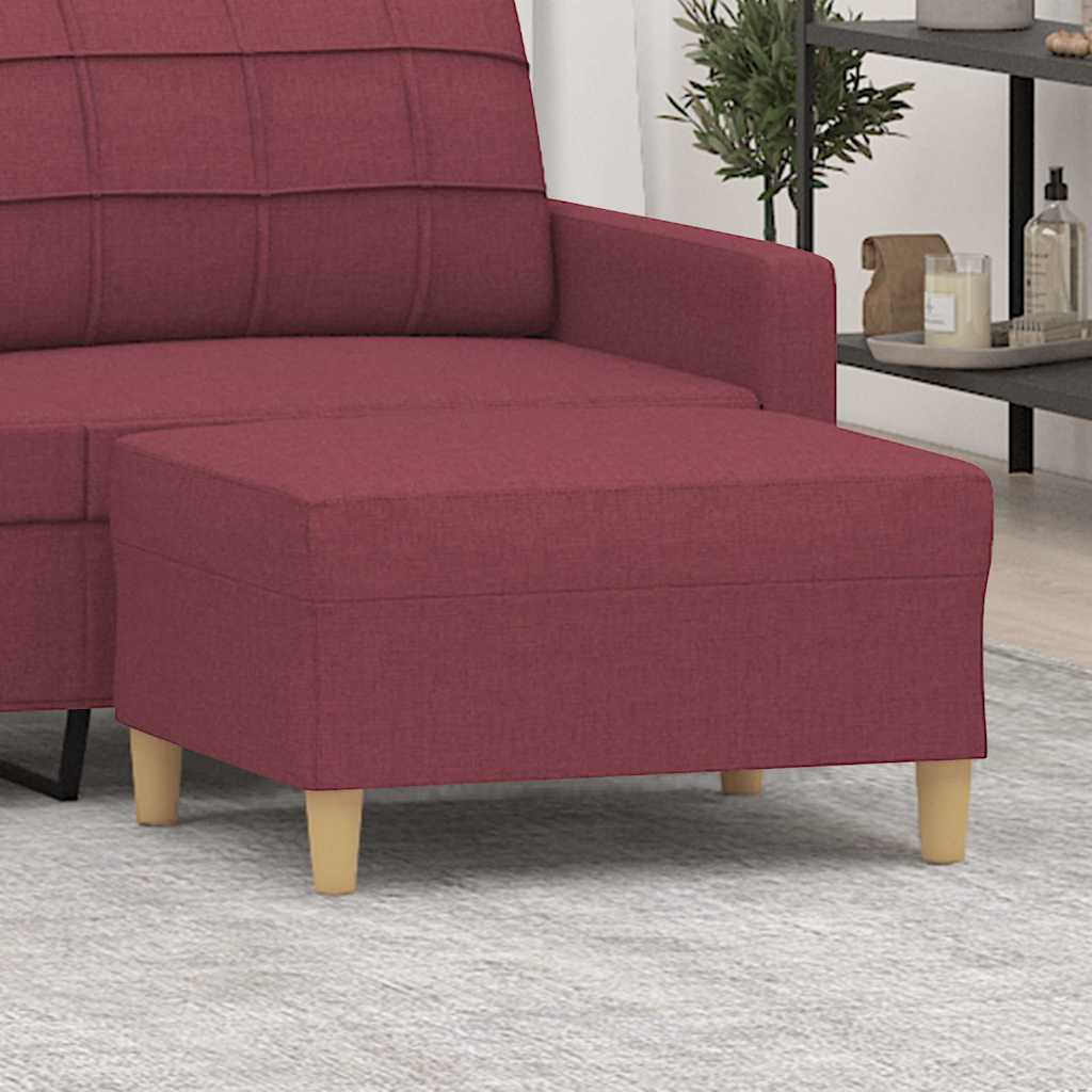vidaXL Fußhocker Weinrot 70x55x41 cm Stoff rot