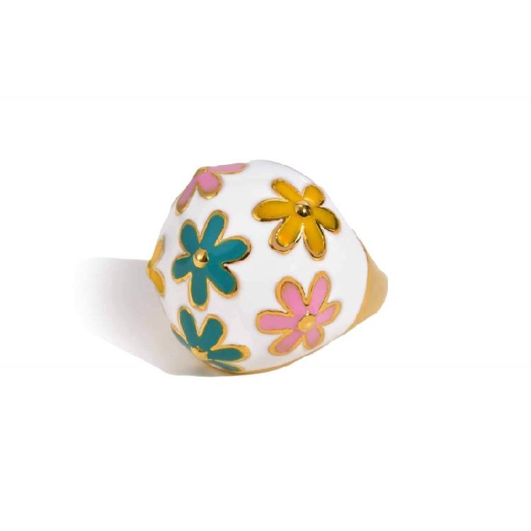 Elegant Flower Rings Unique Rings Hand Accessory Stainless Steel Texture Suitable for Parties and Daily Outfits Wear