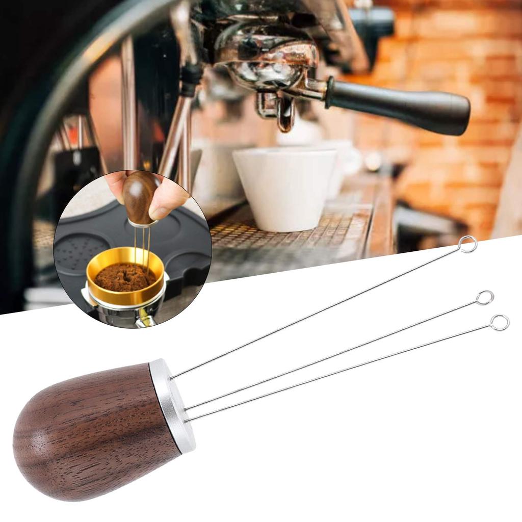 Coffee Power Needle Wooden Handle Coffee Stirrer Distribution Tool for Home Restaurant
