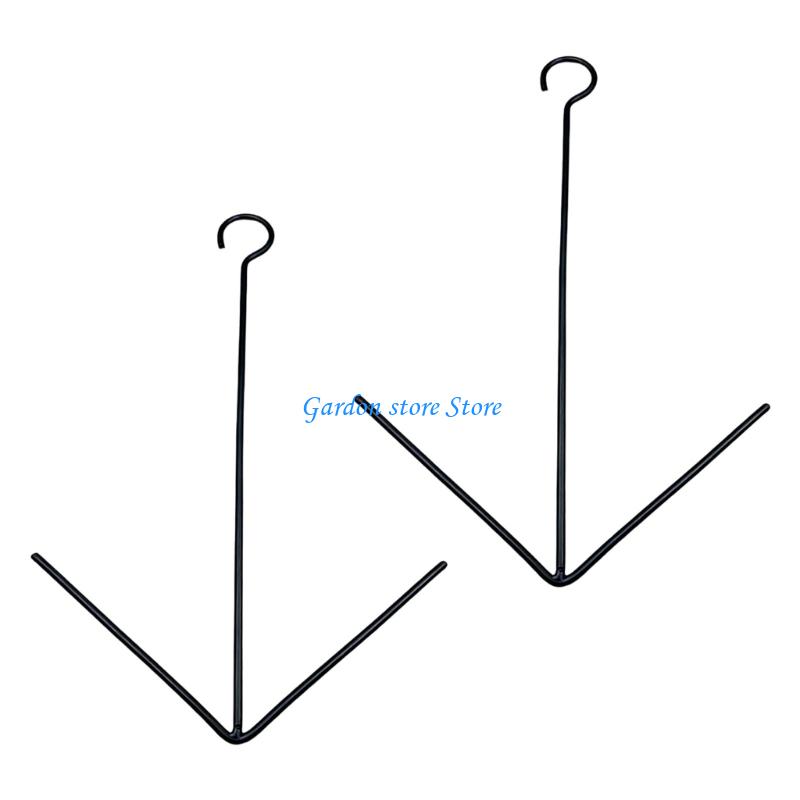 B0KB Fruit Holder Bird Feeder Hanging Iron Hook Large Capacity For Garden Patio
