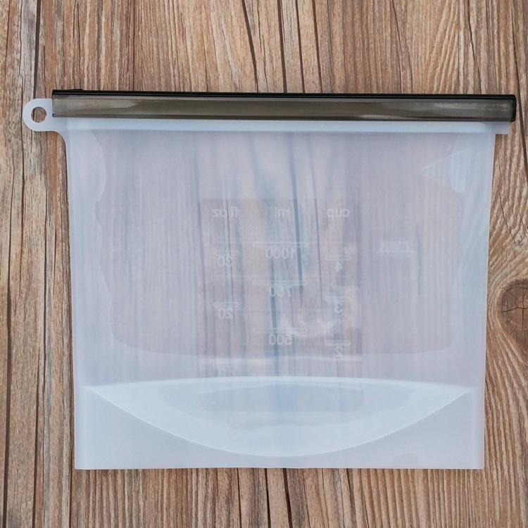 

5 шт. Силиконовые контейнеры для хранения продуктов Герметичные контейнеры Многоразовый стоячий пакет с зип-застежкой Пакет для свежих продуктов Пакет для хранения продуктов Свежий 5pcs&500ml прозрачный