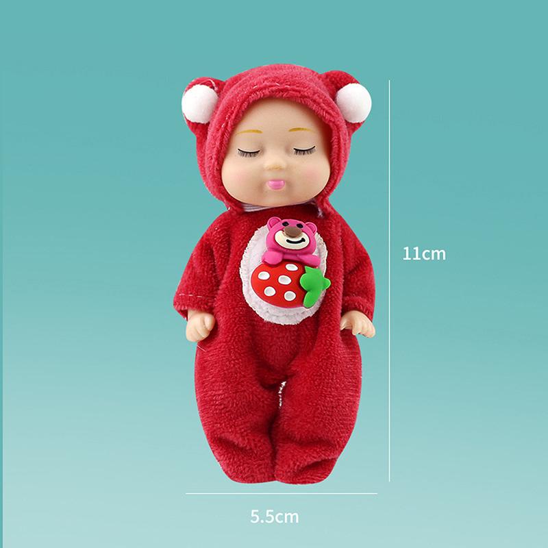1 kus 11cm doplňky pro panenky hračka koníčky simulace spící plyšová dívčí hračka kreativní dárek k narozeninám pro nejlepší kamarádku