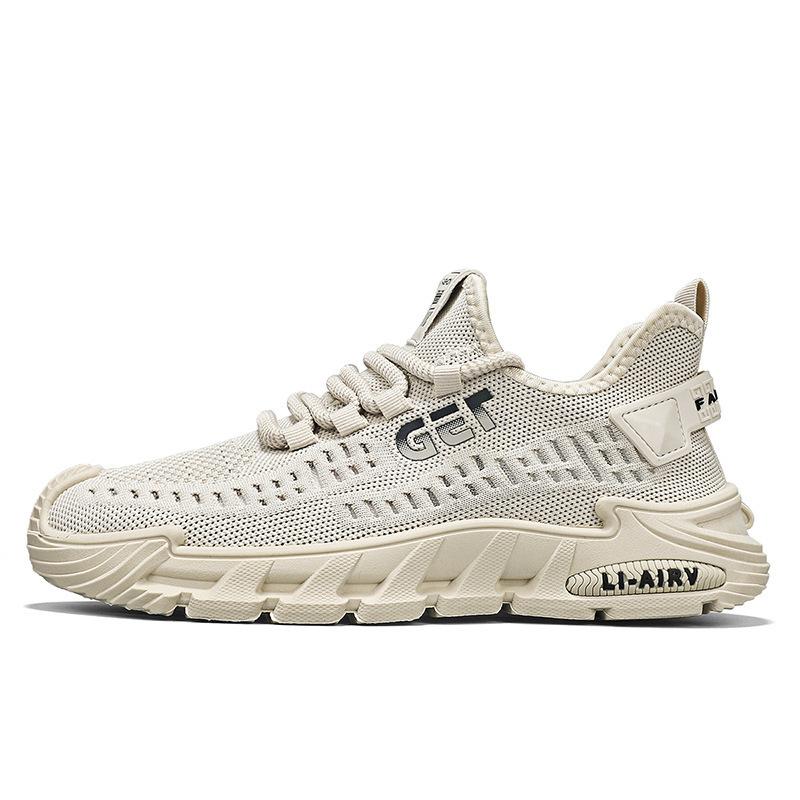 Shoes men's summer new fly-woven breathable mesh shoes men's lightweight non-slip soft-soled running shoes wear-resistant sports shoes