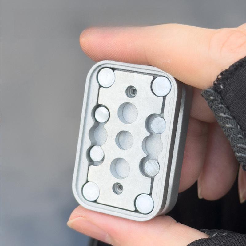 Magnetic Edc Push Card Fidget Mechanical Slider Pushing Plate Coin Metal Stress Easing Toy Antistresse Adults For Kids Adults Children's Birthday Gift