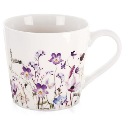 Porcelain Cup for Drinks Coffee Tea Herbs Colorful Flowers 430 Ml