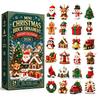 24-Day Mini Christmas Brick Ornament Advent Calendar,Unique Designs, Buildable Bricks, Hanging Loops Included, Holiday Countdown