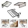 Iron Clothes Drying Rack with Adjustable Hooks for Home Use