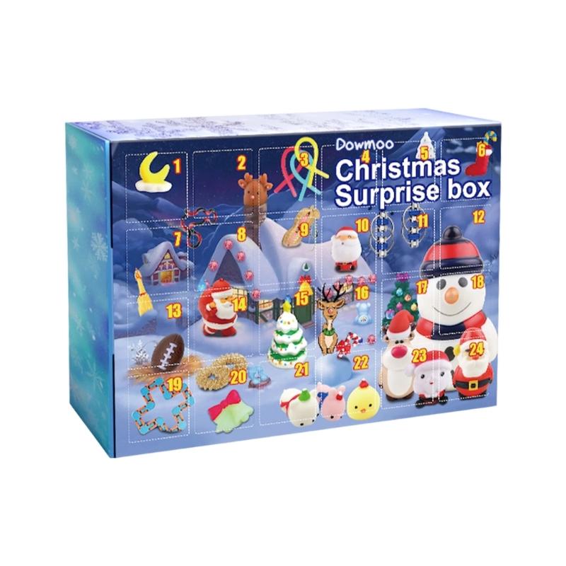 Weihnachts-Adventskalender 24 Tage Überraschungsspielzeug Täglicher Feiertags-Adventskalender Für Kinder Erwachsene Familie Partyzubehör