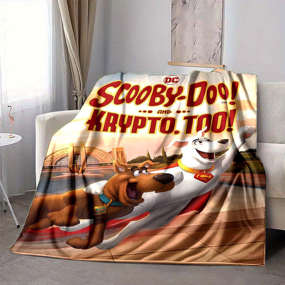1pc DC League of Super-Pets Flannel Throw Blanket - Lightweight Soft Warm All-Season Blanket for Sofa, Bed, Travel, Camping  L1029148