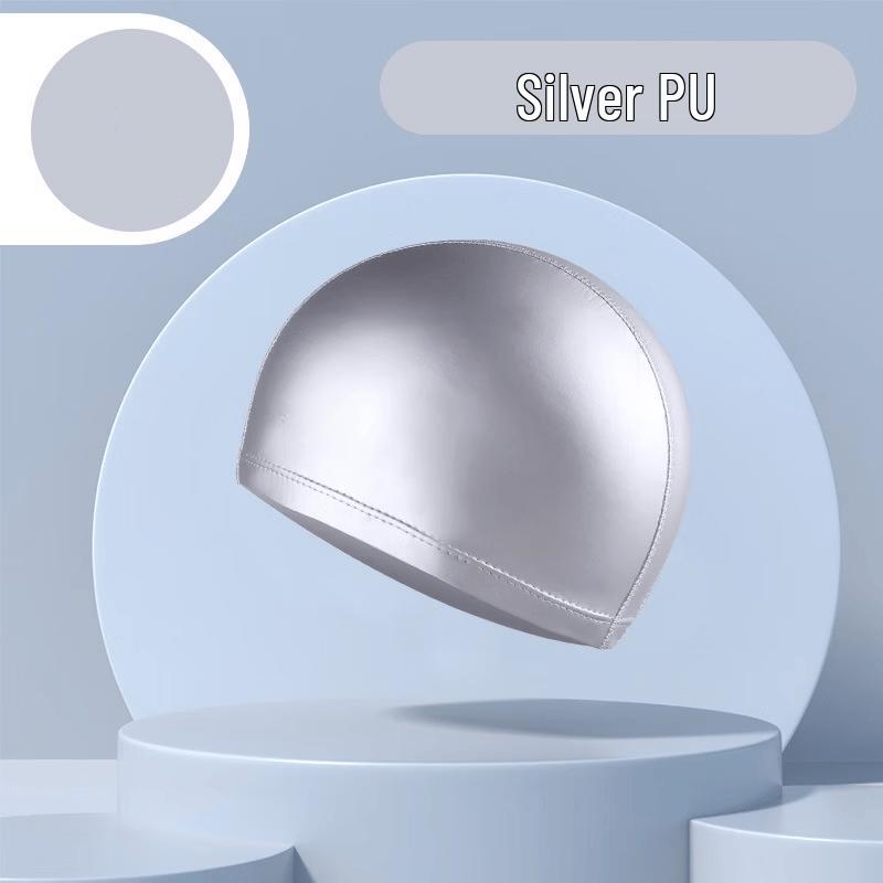 Junwen Waterproof PU Swim Cap for Adults