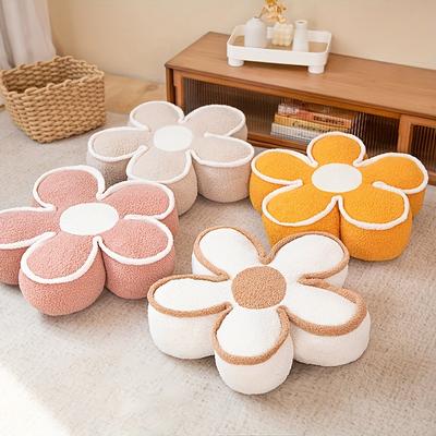 1pc Flower Shaped Floor Pillow, Cute Seat Cushion, Home Decor, Gift For Halloween Thanksgiving Christmas New Year Valentine's Day