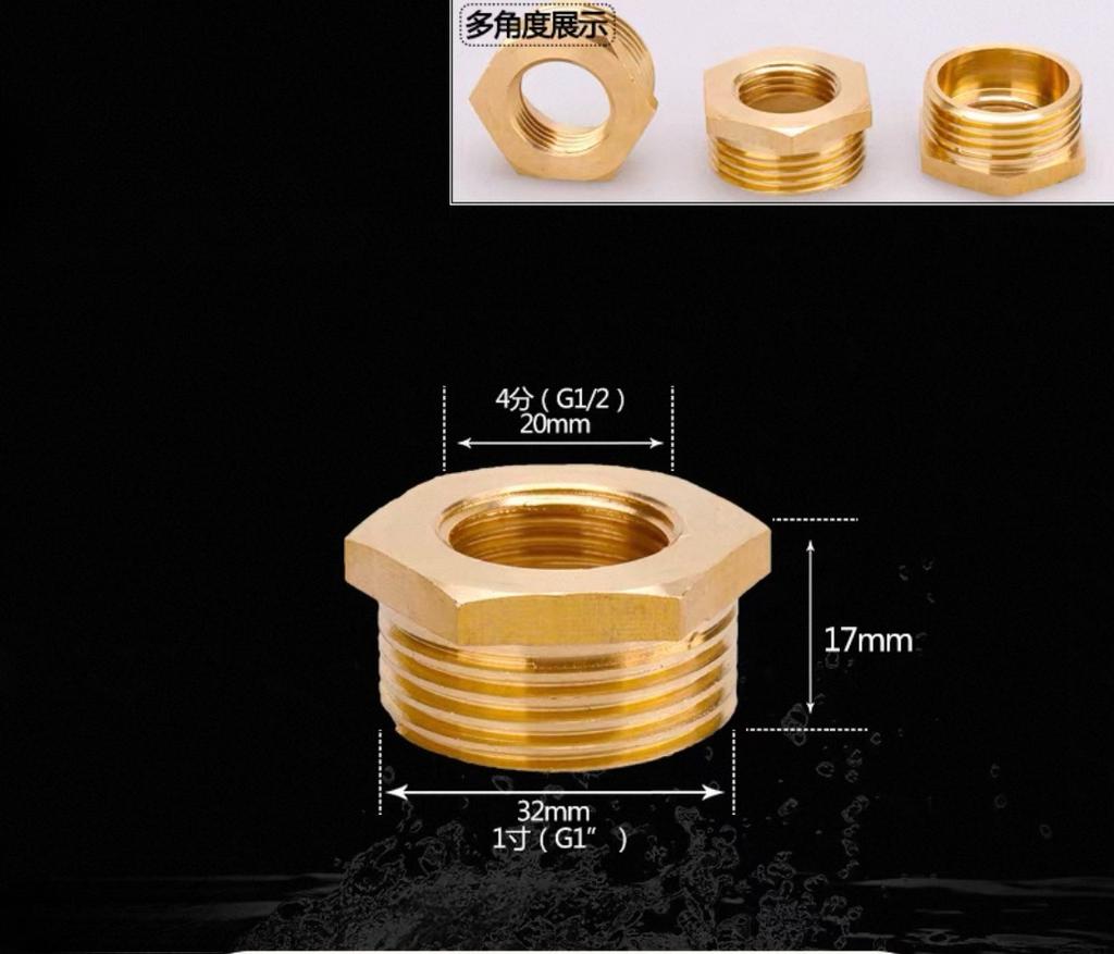 1/2" 3/4" BSP Female Male Thread Tee Type Reducing Copper Elbow Butt Joint Adapter Adapter Coupler Water Pipe Plumbing Fittings