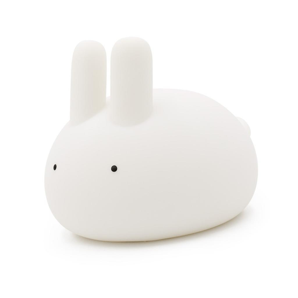 Cute Rabbit Night Light Silicone Bunny Tabletop Lamp 2700K Warm Light with Timing Bedroom Decor