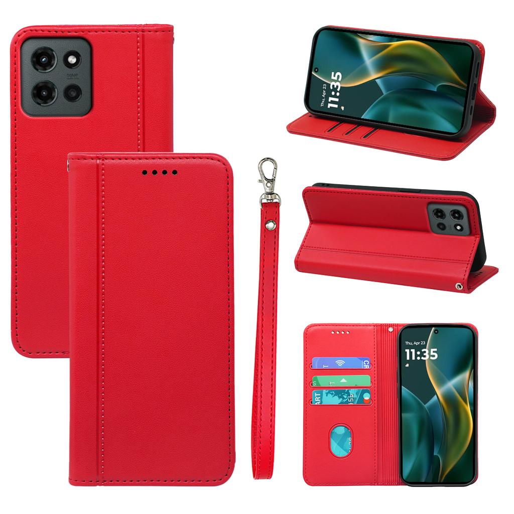 HX01 For Motorola Edge (2025) 5G Wallet Case Magnetic Closing PU Leather Phone Cover