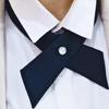 Adjustable Pre-tied Bow Tie Solid Color Bowties for Women Criss Cross Bow Tie