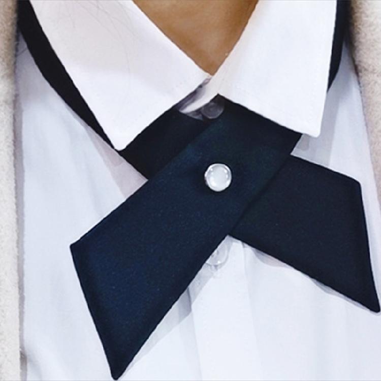 Adjustable Pre-tied Bow Tie Solid Color Bowties for Women Criss Cross Bow Tie