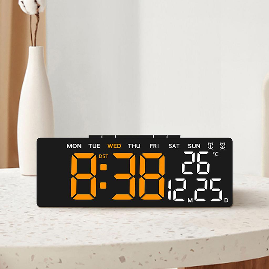 LED Display Digital Clock with Alarm Timer Date and Temperature Features for Modern Decoration
